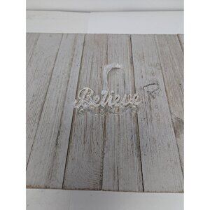 Harvey Lewis 2016 Believe Ornament Bling Silvertone Metal Swarovski Crystals